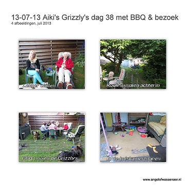 Aiki's Grizzly's zaterdag 13 juli met BBQ in de tuin